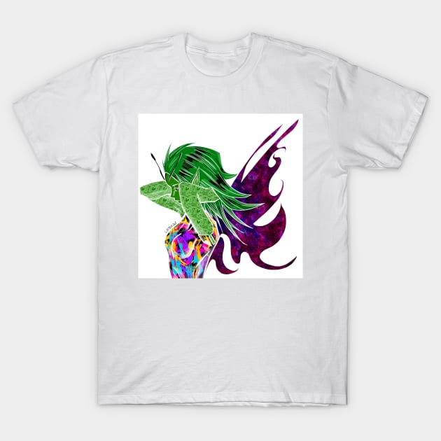 green magical fairy in ecopop pixie garden T-Shirt by jorge_lebeau